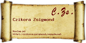 Czikora Zsigmond névjegykártya